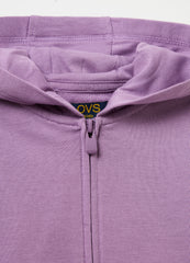Ovs Full-Zip Sweatshirt In Solid Colour French Terry