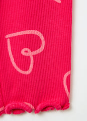 Ovs Ribbed Leggings With Print