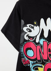Ovs Cotton T-Shirt With Mickey Mouse Print