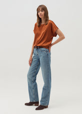 Ovs Satin Blouse With Kimono Sleeves