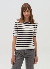 Ovs Short-Sleeved Top With Striped Pattern