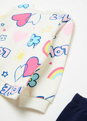 Ovs French Terry Jogging Set With Print