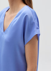 Ovs Satin Blouse With V Neck