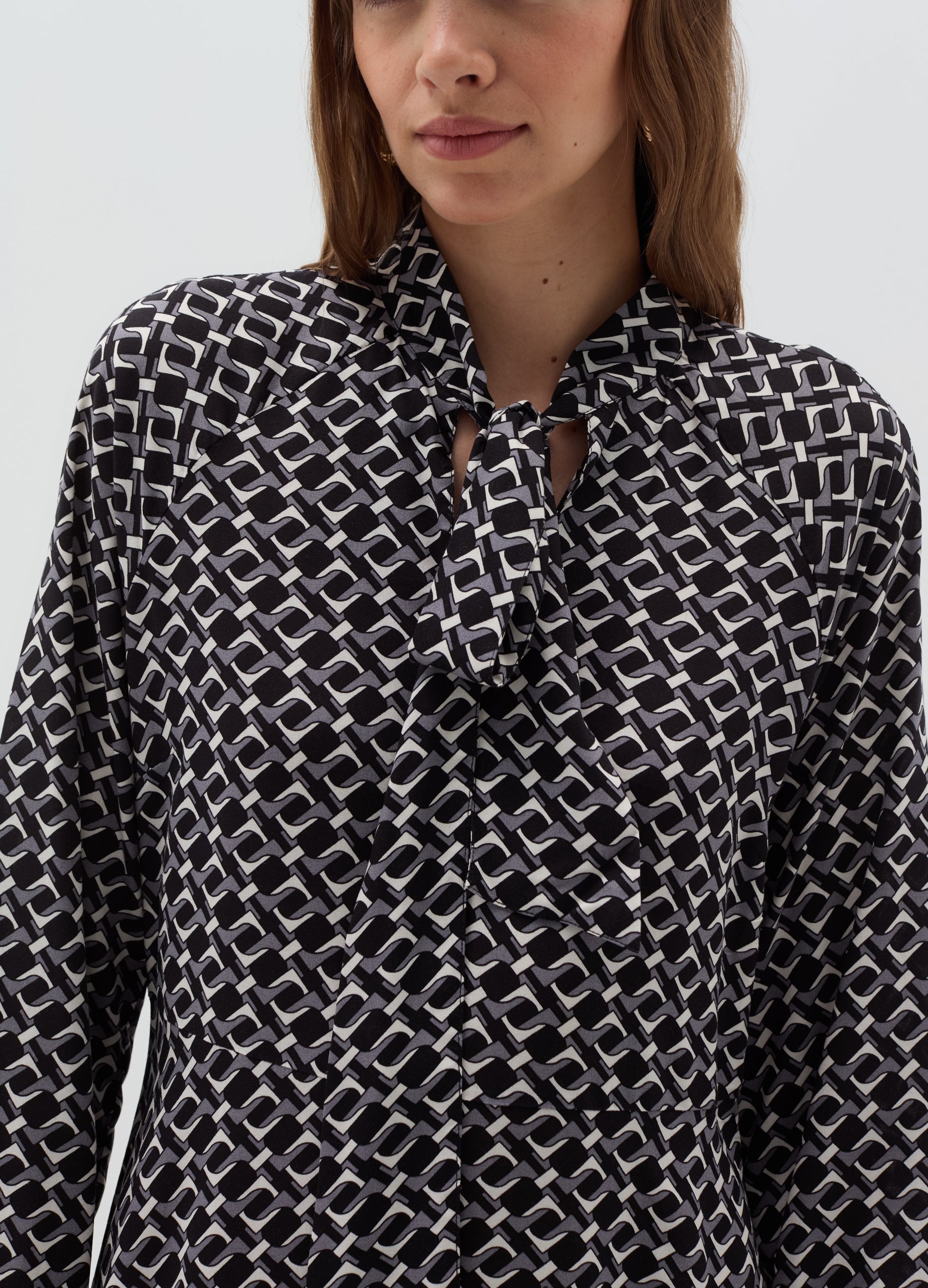 Ovs Short Dress With Print With Foulard Ovs Short Dress With Print With Foulard