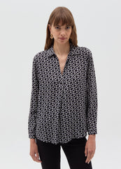Ovs Blouse With Polo Neckline And Long Sleeves