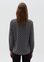 Ovs Blouse With Polo Neckline And Long Sleeves