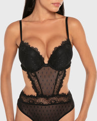 Isla & Evie Mesh Push-Up Bodysuit