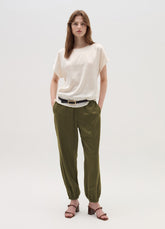 Ovs Pull-On Trousers With Raised Stitching