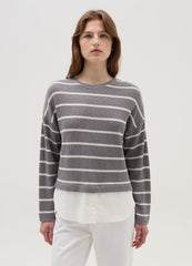 Ovs Long-Sleeved T-Shirt With Micro Waffle Weave
