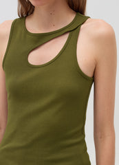 Ovs Tank Top With Cut-Out Detail