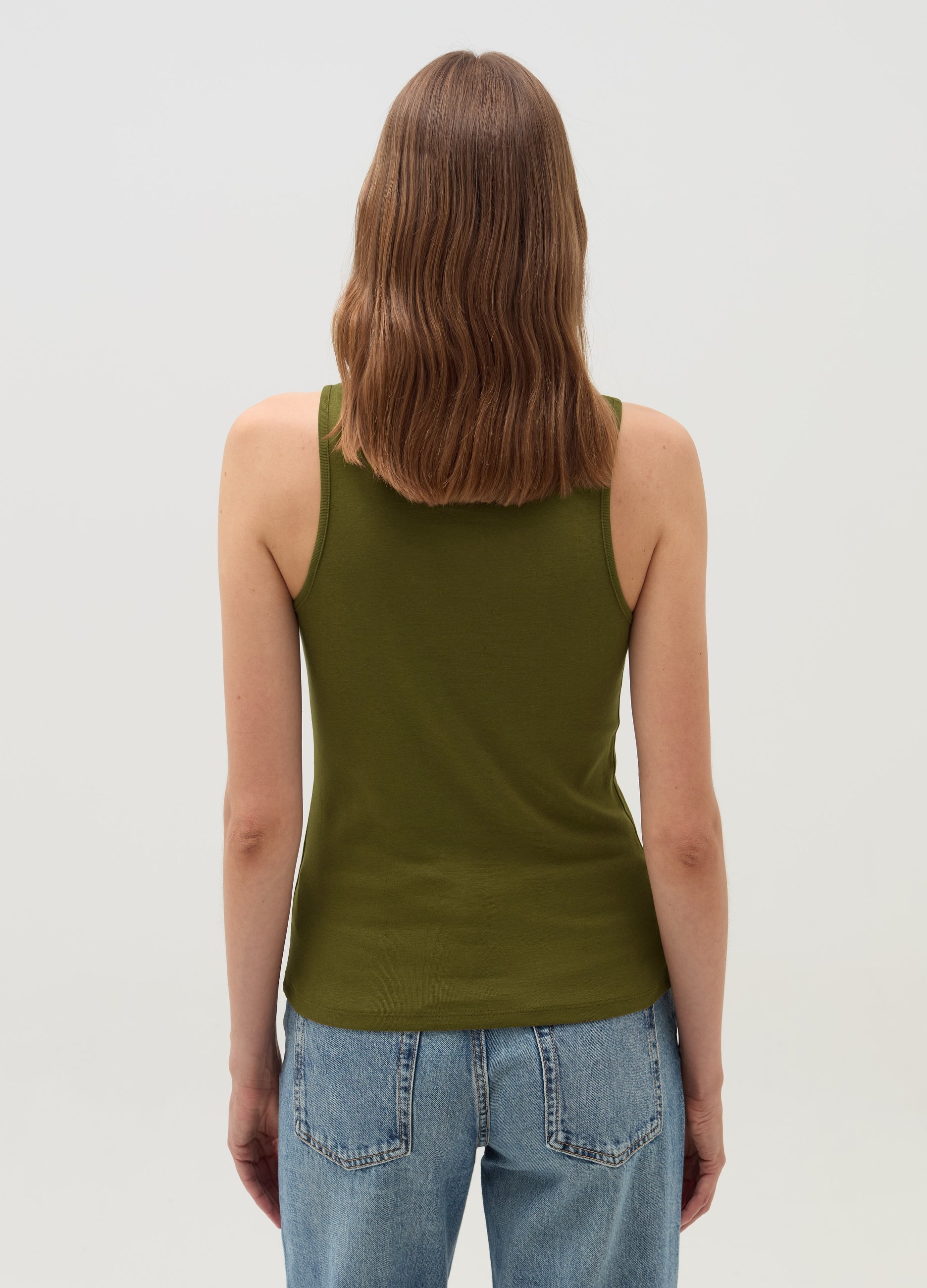 Ovs Tank Top With Cut-Out Detail Ovs Tank Top With Cut-Out Detail