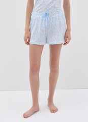 Ovs Pyjama Shorts With Small Flowers Print