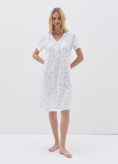 Ovs Nightdress With V Neck And Buttons