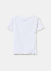 Ovs Stretch Cotton T-Shirt With Applications