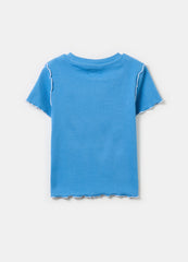 Ovs Stretch Cotton T-Shirt With Applications