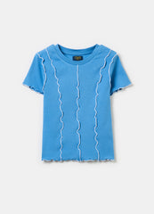 Ovs Stretch Cotton T-Shirt With Applications
