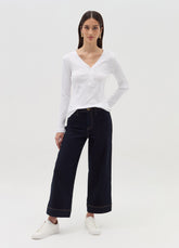 Ovs Long-Sleeved T-Shirt With Granddad Neckline