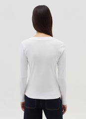 Ovs Long-Sleeved T-Shirt With Granddad Neckline