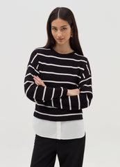 Ovs Long-Sleeved T-Shirt With Micro Waffle Weave