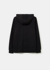Ovs Solid Colour Full-Zip Sweatshirt With Hood