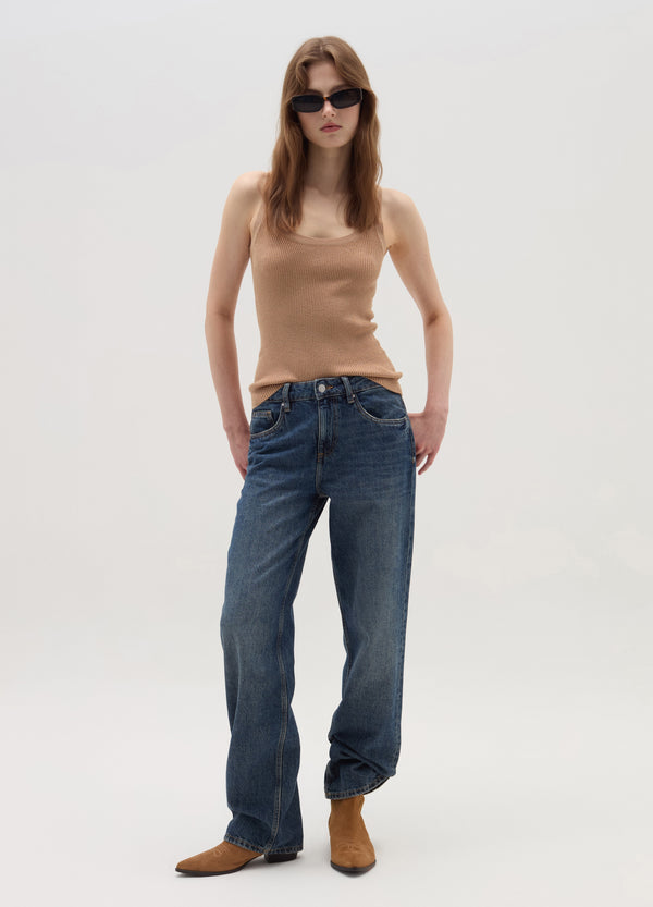Ovs Ribbed Tank Top With Lurex