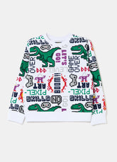 Ovs Sweatshirt With Gaming Dinosaur Print