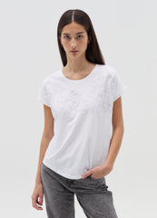 Ovs T-Shirt With Floral Embroidery
