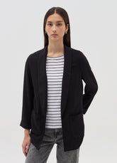 Ovs Open Crinkle-Effect Fluid Blazer