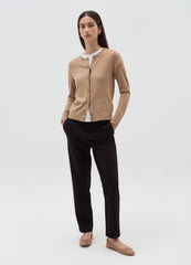 Ovs Cardigan With Round Neckline