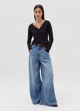 Ovs Long-Sleeved T-Shirt With Granddad Neckline