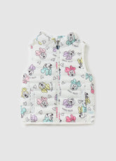 Ovs Padded Gilet With Minnie Mouse Print