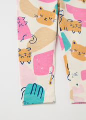 Ovs Printed Stretch Cotton Leggings