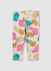 Ovs Printed Stretch Cotton Leggings