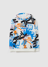 Ovs French Terry Sweatshirt With Hood And Print