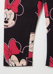 Ovs Stretch Cotton Leggings With Minnie Mouse Print