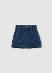 Ovs Denim Miniskirt With Darts