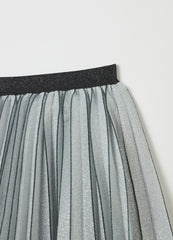 Ovs Short Pleated Skirt In Lurex