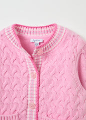 Ovs Cable-Knit Cardigan With Lurex