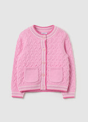 Ovs Cable-Knit Cardigan With Lurex