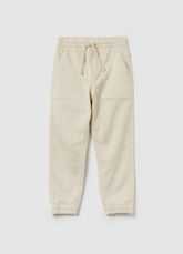 Ovs Stretch Cotton Joggers With Drawstring