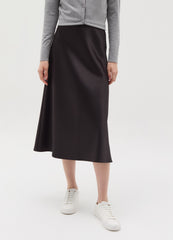Ovs Midi Skirt In Satin