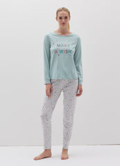 Ovs Long Pyjamas With Small Stars Print
