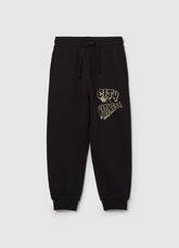 Ovs Fleece Joggers With Drawstring And Print