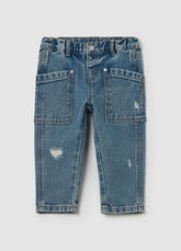 Ovs Cotton Jeans With Abrasions