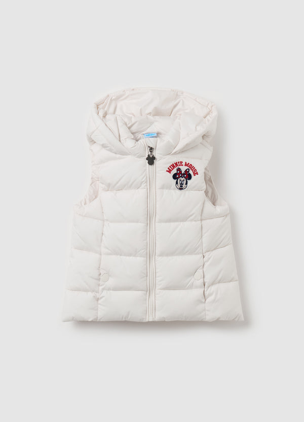 Ovs Gilet With Hood And Minnie Mouse Print
