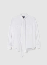 Ovs Cotton Shirt With Bow Scarf