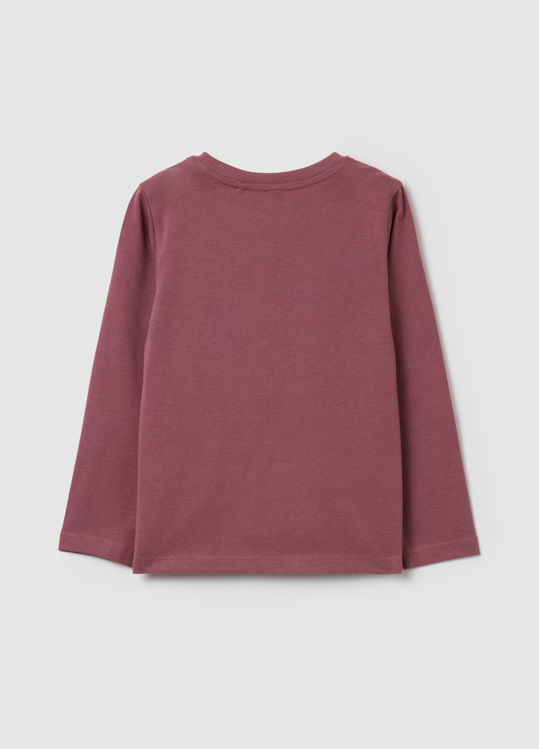 Ovs T-Shirt With Glitter Print And Long Sleeves Ovs T-Shirt With Glitter Print And Long Sleeves