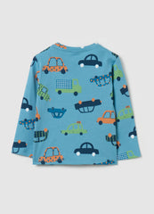 Ovs T-Shirt With Long Sleeves And Small Cars Print