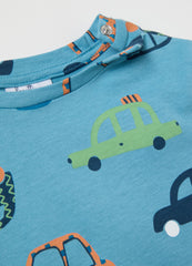 Ovs T-Shirt With Long Sleeves And Small Cars Print