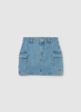 Ovs Denim Miniskirt With Pockets